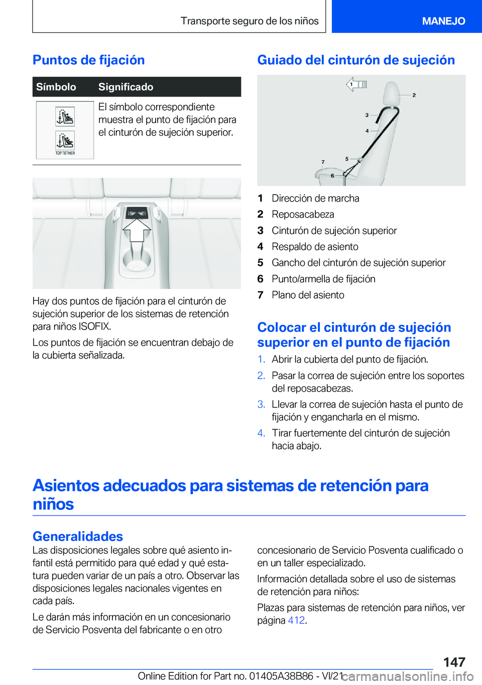 BMW M4 2022  Manuales de Empleo (in Spanish) �P�u�n�t�o�s��d�e��f�i�j�a�c�i�