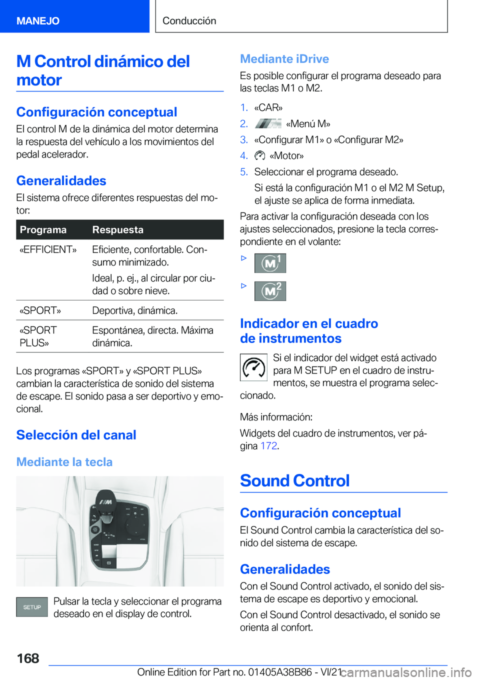 BMW M4 2022  Manuales de Empleo (in Spanish) �M��C�o�n�t�r�o�l��d�i�n�