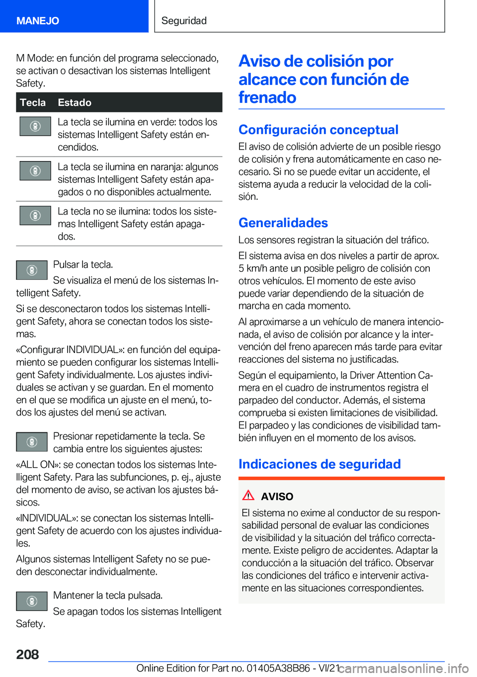 BMW M4 2022  Manuales de Empleo (in Spanish) �M��M�o�d�e�:��e�n��f�u�n�c�i�