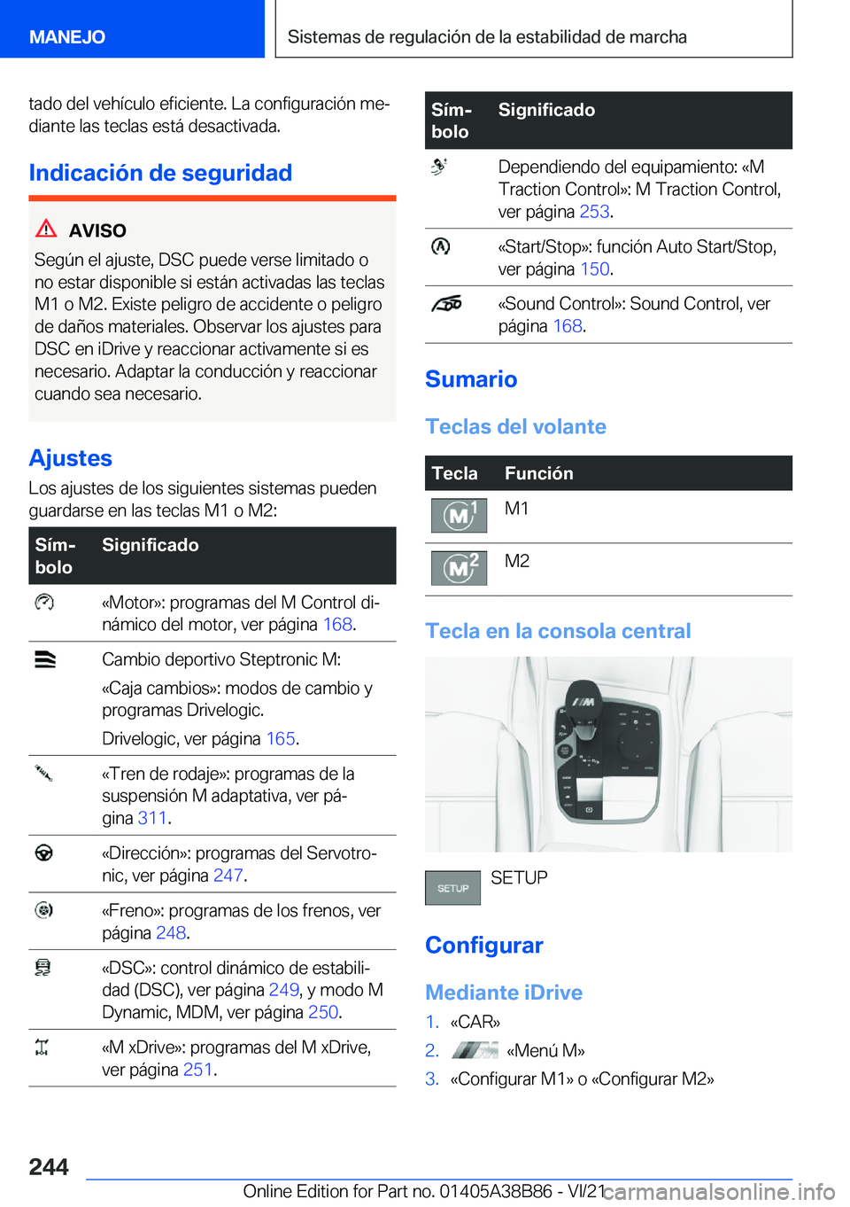 BMW M4 2022  Manuales de Empleo (in Spanish) �t�a�d�o��d�e�l��v�e�h�