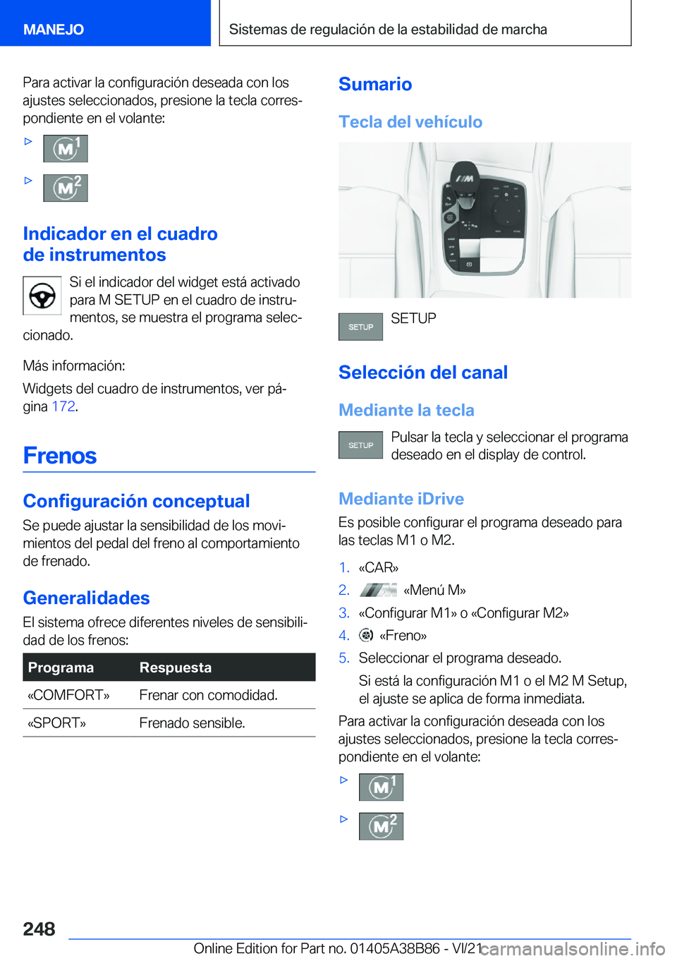 BMW M4 2022  Manuales de Empleo (in Spanish) �P�a�r�a��a�c�t�i�v�a�r��l�a��c�o�n�f�i�g�u�r�a�c�i�