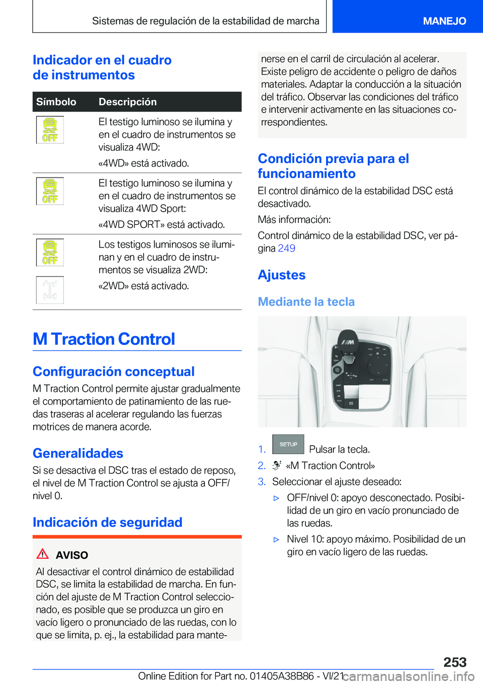 BMW M4 2022  Manuales de Empleo (in Spanish) �I�n�d�i�c�a�d�o�r��e�n��e�l��c�u�a�d�r�o
�d�e��i�n�s�t�r�u�m�e�n�t�o�s�S�