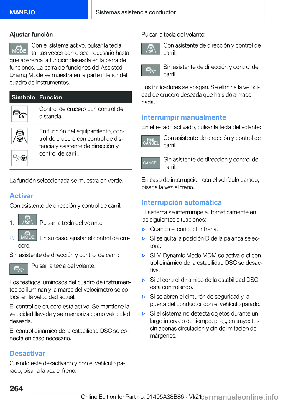 BMW M4 2022  Manuales de Empleo (in Spanish) �A�j�u�s�t�a�r��f�u�n�c�i�