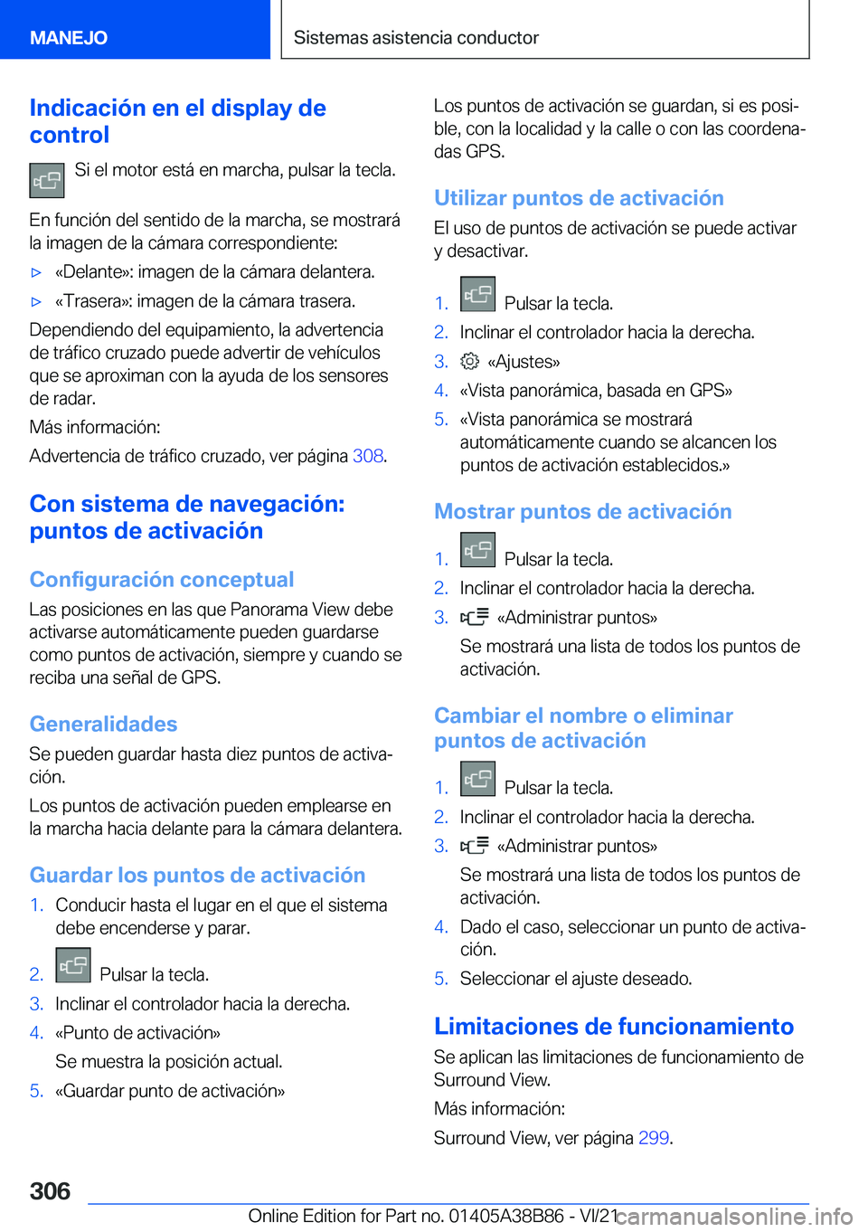 BMW M4 2022  Manuales de Empleo (in Spanish) �I�n�d�i�c�a�c�i�