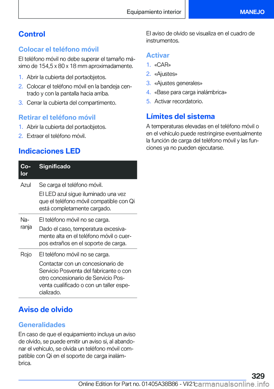 BMW M4 2022  Manuales de Empleo (in Spanish) �C�o�n�t�r�o�l
�C�o�l�o�c�a�r��e�l��t�e�l�