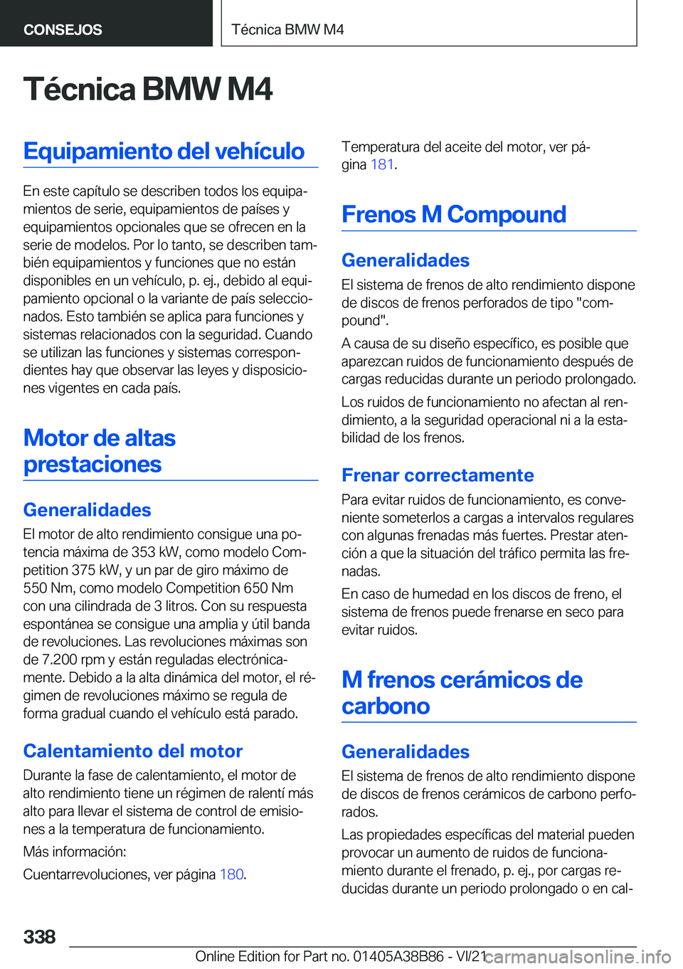 BMW M4 2022  Manuales de Empleo (in Spanish) �T�
