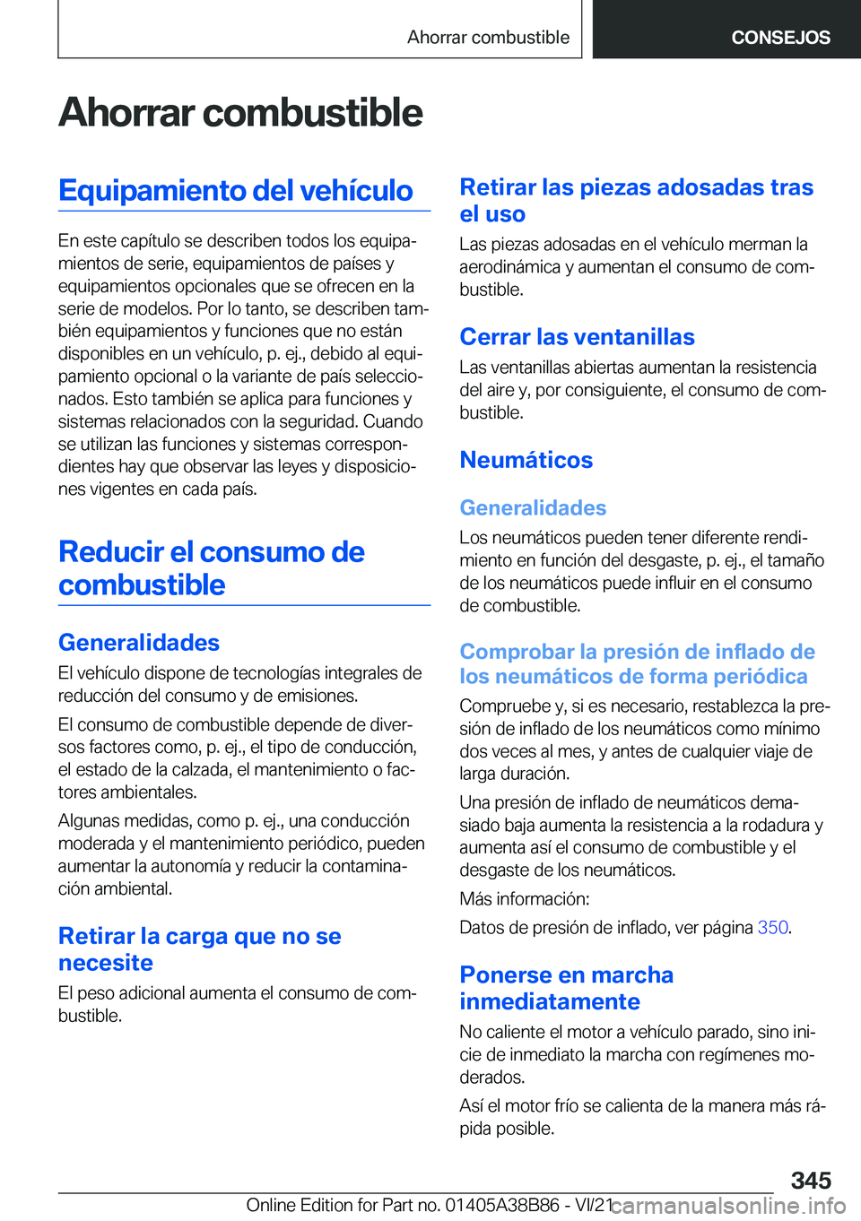 BMW M4 2022  Manuales de Empleo (in Spanish) �A�h�o�r�r�a�r��c�o�m�b�u�s�t�i�b�l�e�E�q�u�i�p�a�m�i�e�n�t�o��d�e�l��v�e�h�