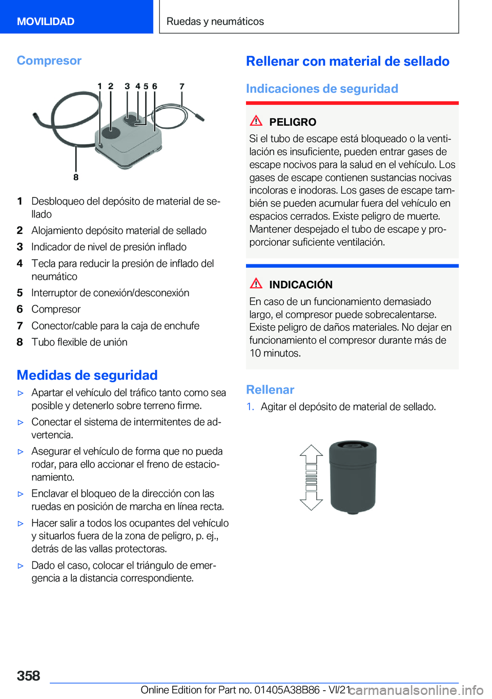 BMW M4 2022  Manuales de Empleo (in Spanish) �C�o�m�p�r�e�s�o�r�1�D�e�s�b�l�o�q�u�e�o��d�e�l��d�e�p�