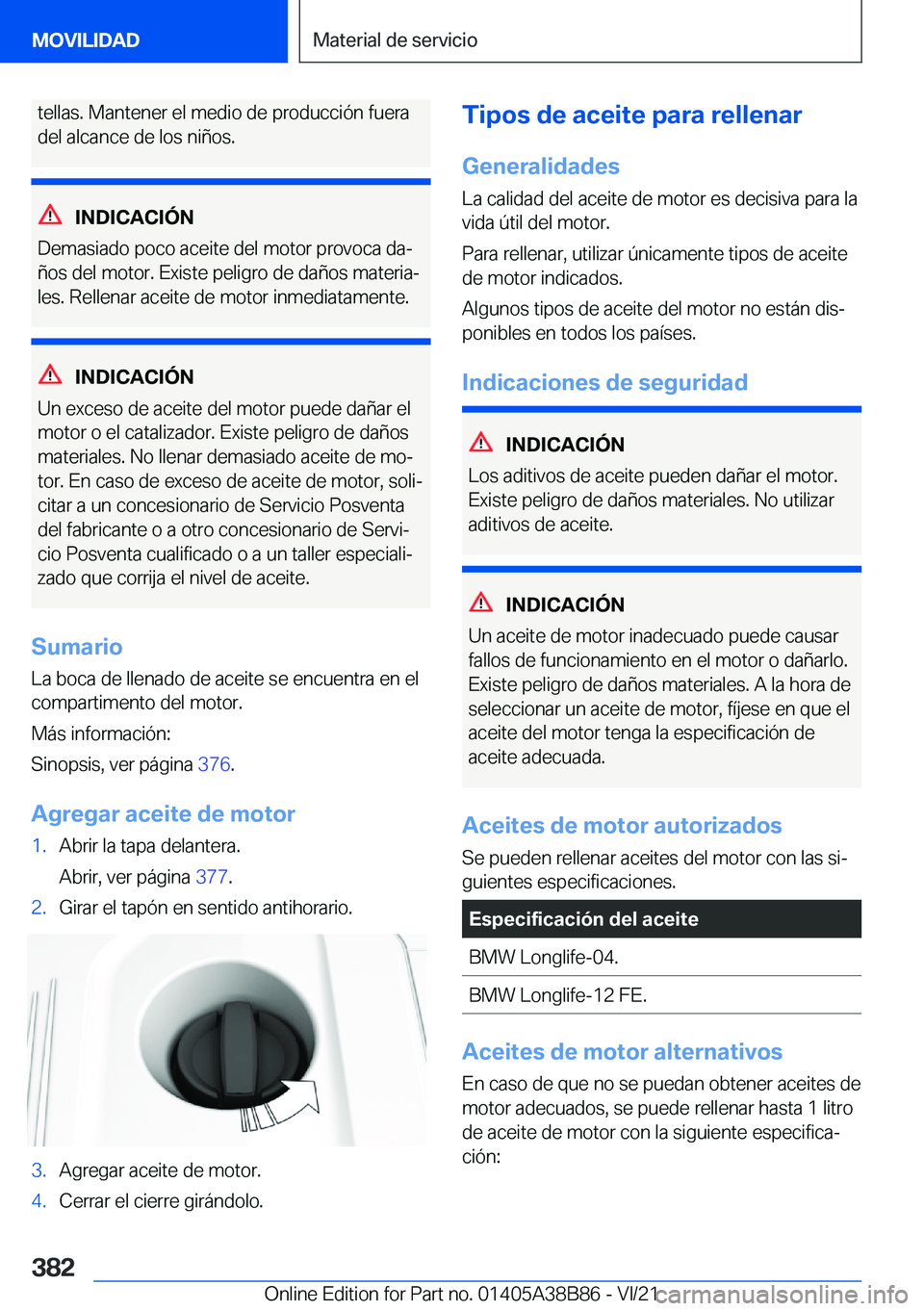 BMW M4 2022  Manuales de Empleo (in Spanish) �t�e�l�l�a�s�.��M�a�n�t�e�n�e�r��e�l��m�e�d�i�o��d�e��p�r�o�d�u�c�c�i�