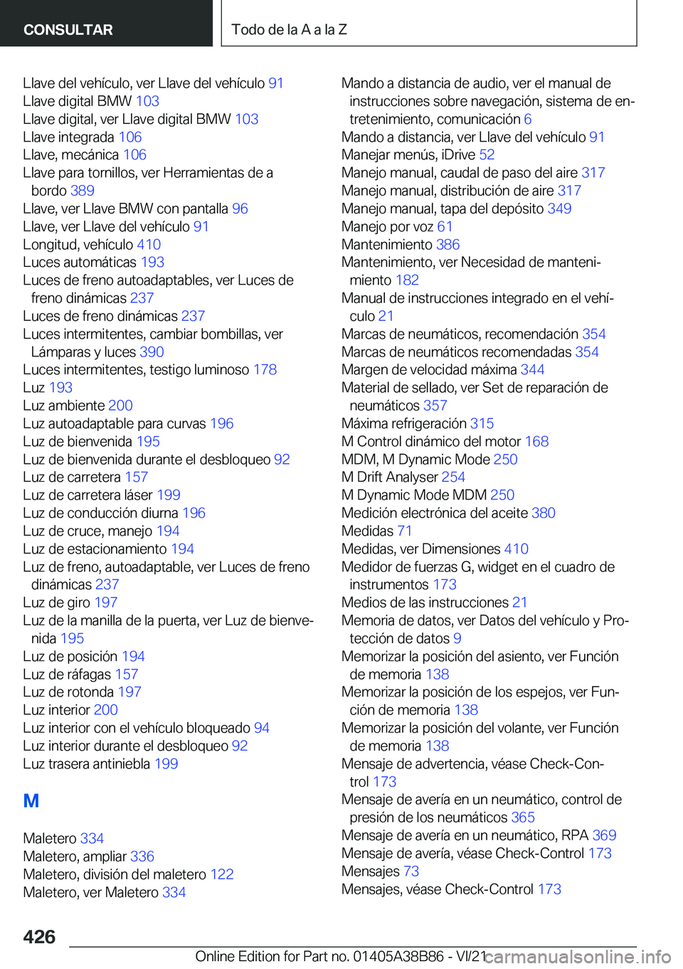 BMW M4 2022  Manuales de Empleo (in Spanish) �L�l�a�v�e��d�e�l��v�e�h�