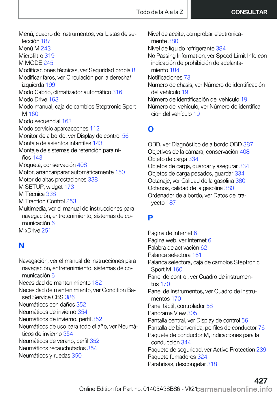 BMW M4 2022  Manuales de Empleo (in Spanish) �M�e�n�
