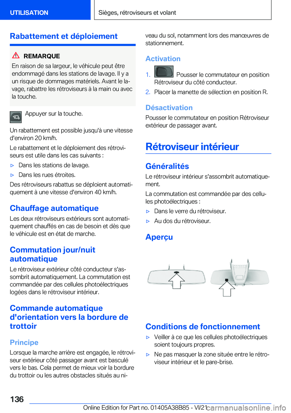 BMW M4 2022  Notices Demploi (in French) �R�a�b�a�t�t�e�m�e�n�t��e�t��d�é�p�l�o�i�e�m�e�n�t
�R�E�M�A�R�Q�U�E
�E�n��r�a�i�s�o�n��d�e��s�a��l�a�r�g�e�u�r�,��l�e��v�é�h�i�c�u�l�e��p�e�u�t��ê�t�r�e
�e�n�d�o�m�m�a�g�é��d�a�n�s��l�
