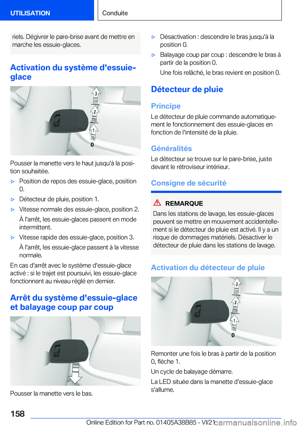 BMW M4 2022  Notices Demploi (in French) �r�i�e�l�s�.��D�é�g�i�v�r�e�r��l�e��p�a�r�e�-�b�r�i�s�e��a�v�a�n�t��d�e��m�e�t�t�r�e��e�n
�m�a�r�c�h�e��l�e�s��e�s�s�u�i�e�-�g�l�a�c�e�s�.
�A�c�t�i�v�a�t�i�o�n��d�u��s�y�s�t�è�m�e��d�