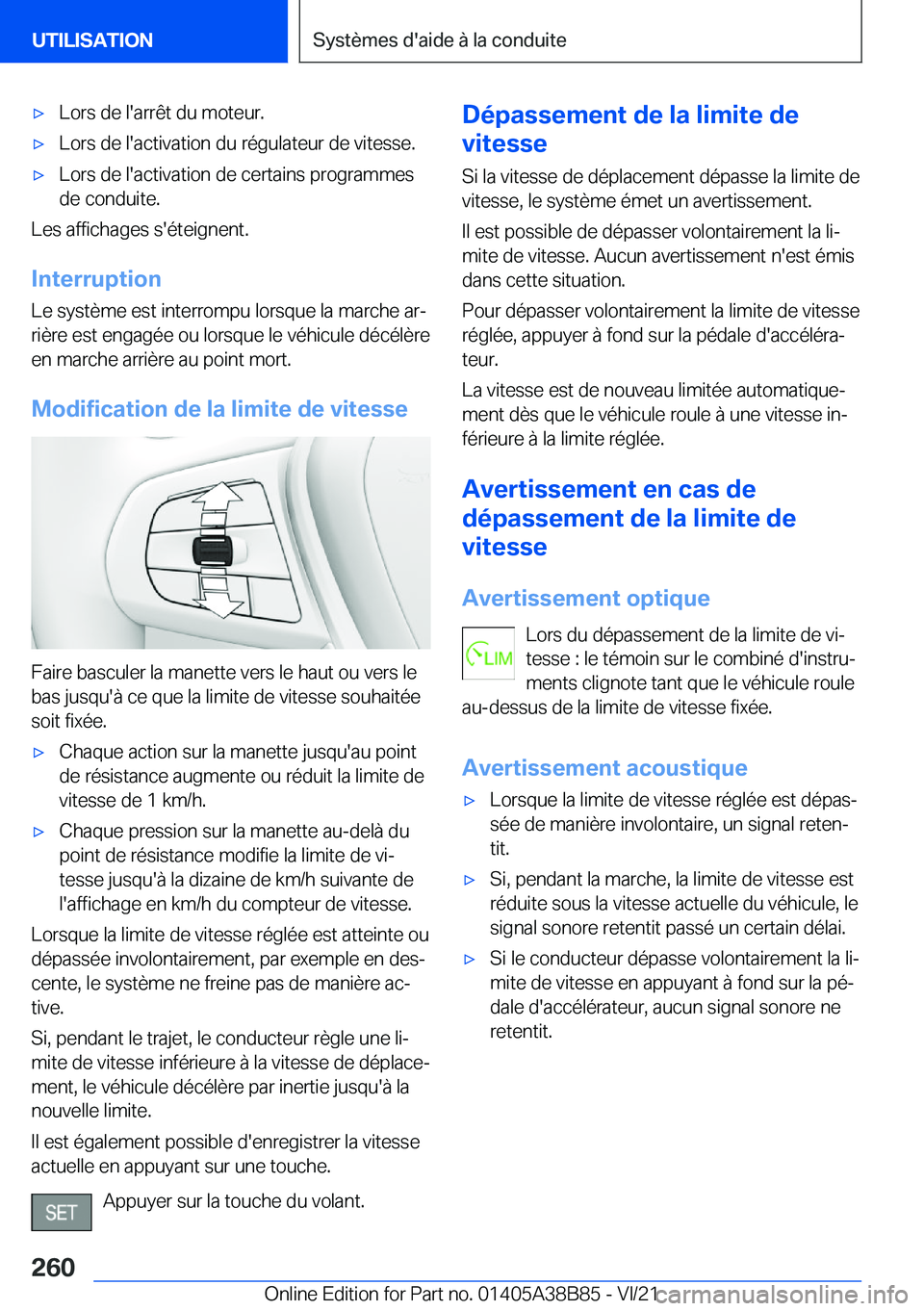 BMW M4 2022  Notices Demploi (in French) 'x�L�o�r�s��d�e��l�'�a�r�r�ê�t��d�u��m�o�t�e�u�r�.'x�L�o�r�s��d�e��l�'�a�c�t�i�v�a�t�i�o�n��d�u��r�é�g�u�l�a�t�e�u�r��d�e��v�i�t�e�s�s�e�.'x�L�o�r�s��d�e��l�'�a�c
