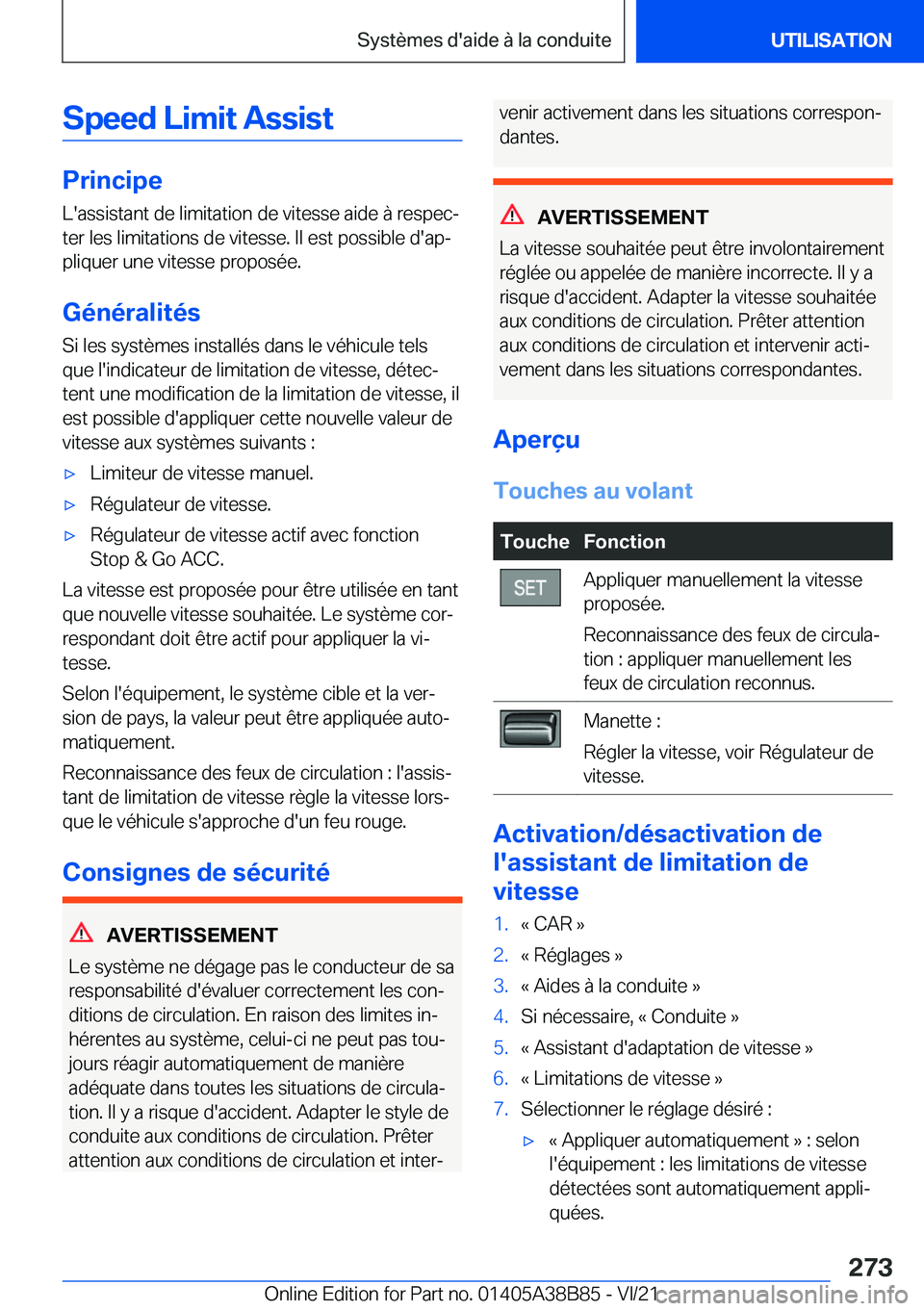 BMW M4 2022  Notices Demploi (in French) �S�p�e�e�d��L�i�m�i�t��A�s�s�i�s�t
�P�r�i�n�c�i�p�e�L�'�a�s�s�i�s�t�a�n�t��d�e��l�i�m�i�t�a�t�i�o�n��d�e��v�i�t�e�s�s�e��a�i�d�e��