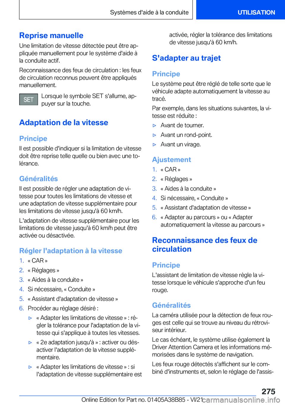 BMW M4 2022  Notices Demploi (in French) �R�e�p�r�i�s�e��m�a�n�u�e�l�l�e
�U�n�e��l�i�m�i�t�a�t�i�o�n��d�e��v�i�t�e�s�s�e��d�é�t�e�c�t�é�e��p�e�u�t��ê�t�r�e��a�pj
�p�l�i�q�u�é�e��m�a�n�u�e�l�l�e�m�e�n�t��p�o�u�r��l�e��s�y�s�t