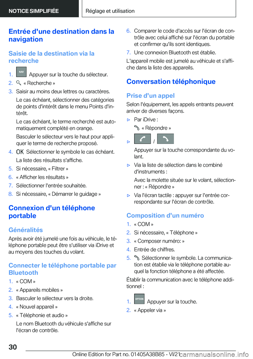 BMW M4 2022  Notices Demploi (in French) �E�n�t�r�é�e��d�'�u�n�e��d�e�s�t�i�n�a�t�i�o�n��d�a�n�s��l�a
�n�a�v�i�g�a�t�i�o�n
�S�a�i�s�i�e��d�e��l�a��d�e�s�t�i�n�a�t�i�o�n��v�i�a��l�a
�r�e�c�h�e�r�c�h�e�1�.���A�p�p�u�y�e�r��s�u