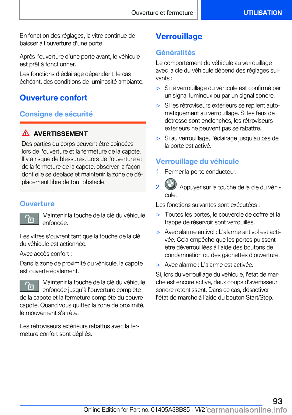 BMW M4 2022  Notices Demploi (in French) �E�n��f�o�n�c�t�i�o�n��d�e�s��r�é�g�l�a�g�e�s�,��l�a��v�i�t�r�e��c�o�n�t�i�n�u�e��d�e�b�a�i�s�s�e�r��