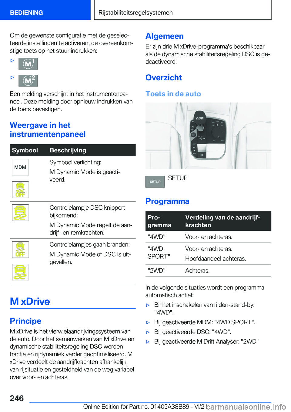 BMW M4 2022  Instructieboekjes (in Dutch) �O�m��d�e��g�e�w�e�n�s�t�e��c�o�n�f�i�g�u�r�a�t�i�e��m�e�t��d�e��g�e�s�e�l�e�cj�t�e�e�r�d�e��i�n�s�t�e�l�l�i�n�g�e�n��t�e��a�c�t�i�v�e�r�e�n�,��d�e��o�v�e�r�e�e�n�k�o�mj�s�t�i�g�e��t�o�e