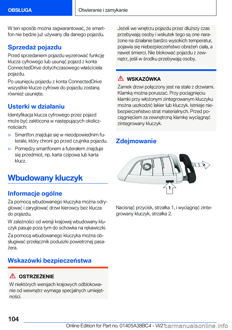 BMW M4 2022  Instrukcja obsługi (in Polish) �W��t�e�n��s�p�o�s�
