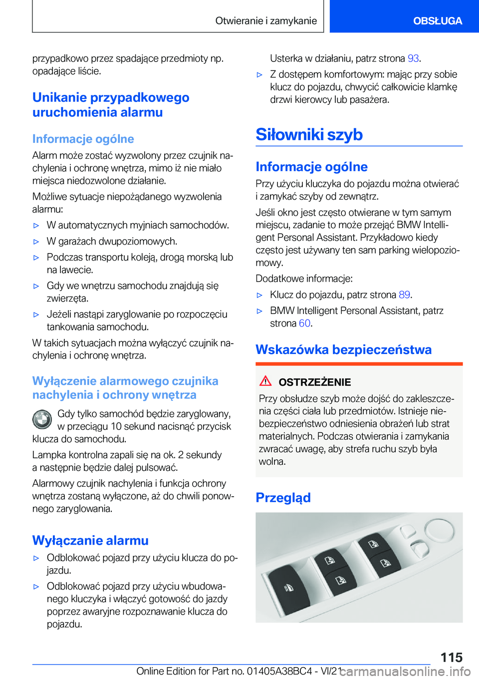 BMW M4 2022  Instrukcja obsługi (in Polish) �p�r�z�y�p�a�d�k�o�w�o��p�r�z�e�z��s�p�a�d�a�j�