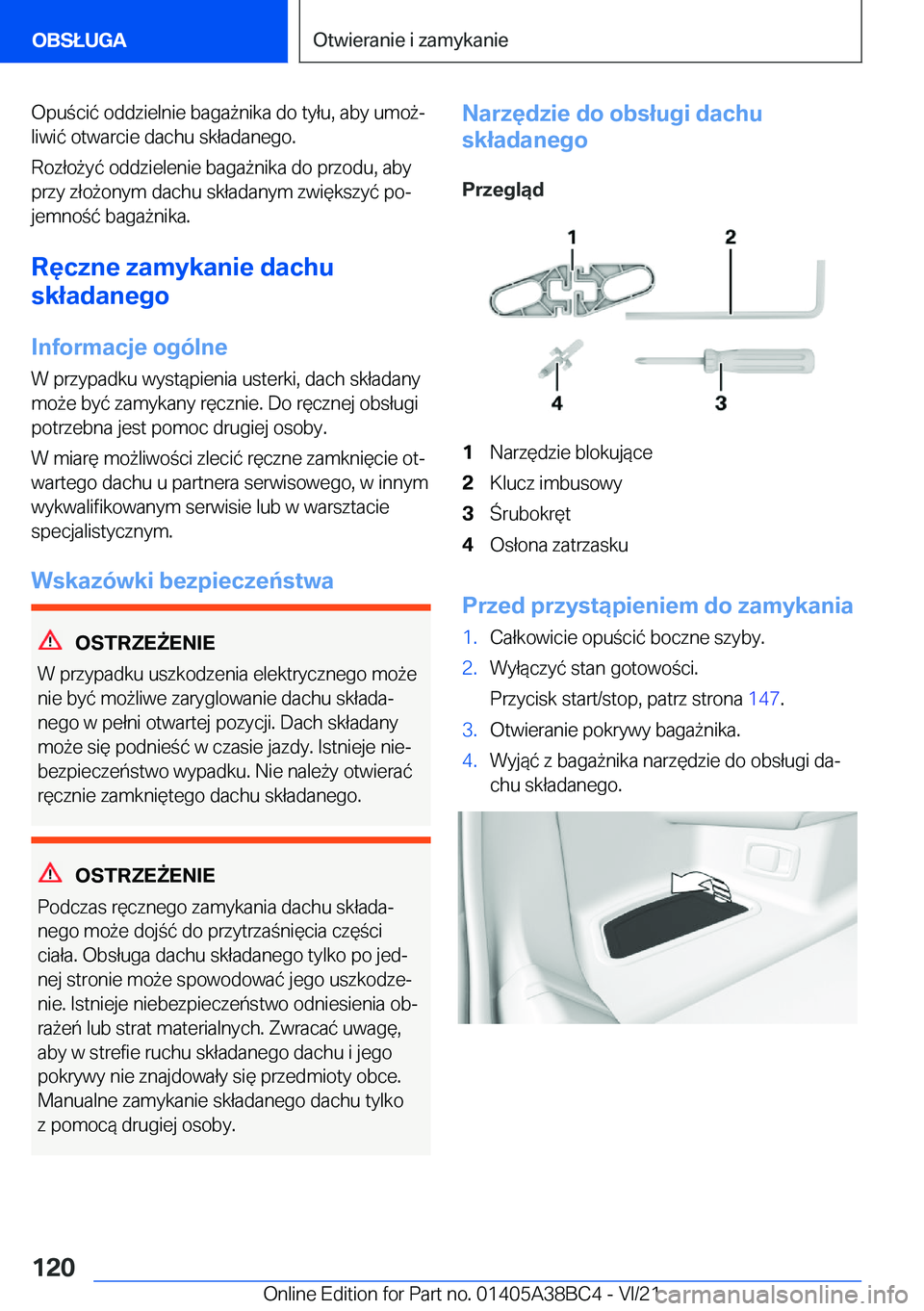 BMW M4 2022  Instrukcja obsługi (in Polish) �O�p�u�c�i�