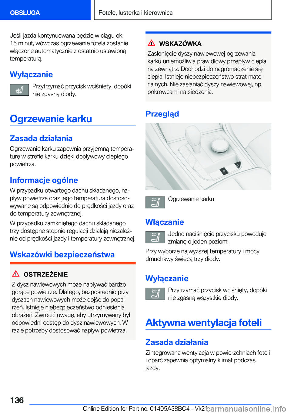 BMW M4 2022  Instrukcja obsługi (in Polish) �J�e�l�i��j�a�z�d�a��k�o�n�t�y�n�u�o�w�a�n�a��b�