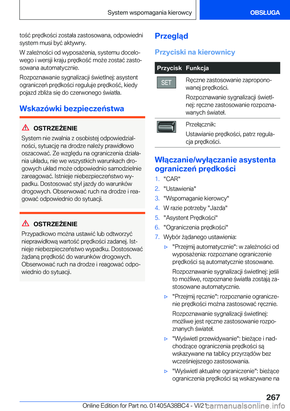 BMW M4 2022  Instrukcja obsługi (in Polish) �t�o�