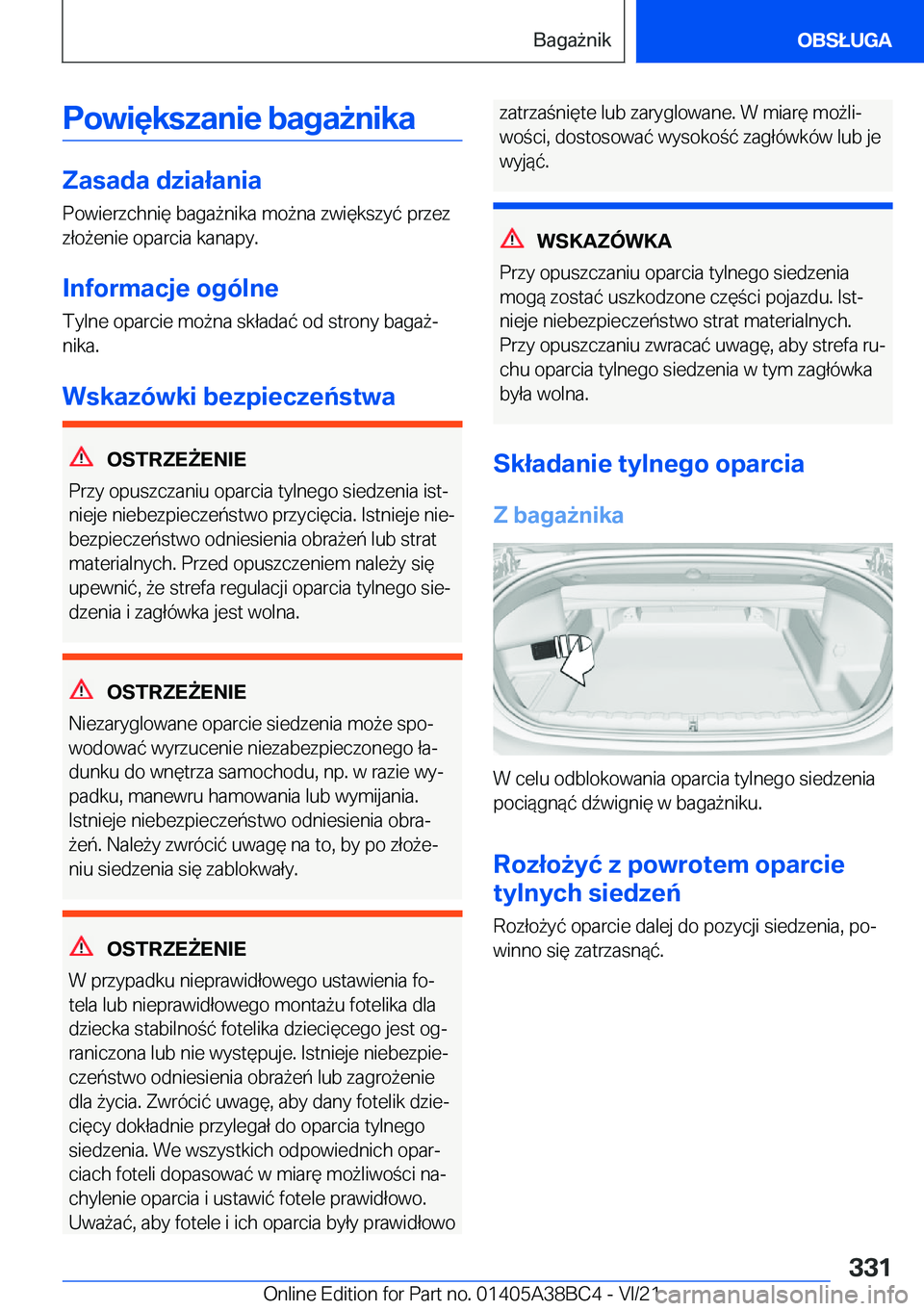 BMW M4 2022  Instrukcja obsługi (in Polish) �P�o�w�i�