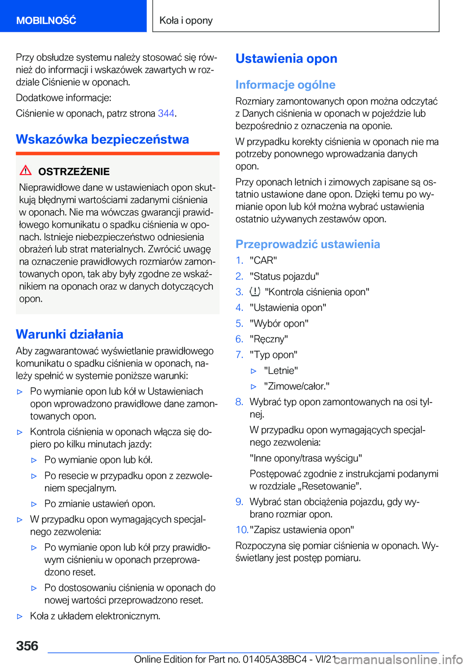 BMW M4 2022  Instrukcja obsługi (in Polish) �P�r�z�y��o�b�s�ł�u�d�z�e��s�y�s�t�e�m�u��n�a�l�e9�y��s�t�o�s�o�w�a�