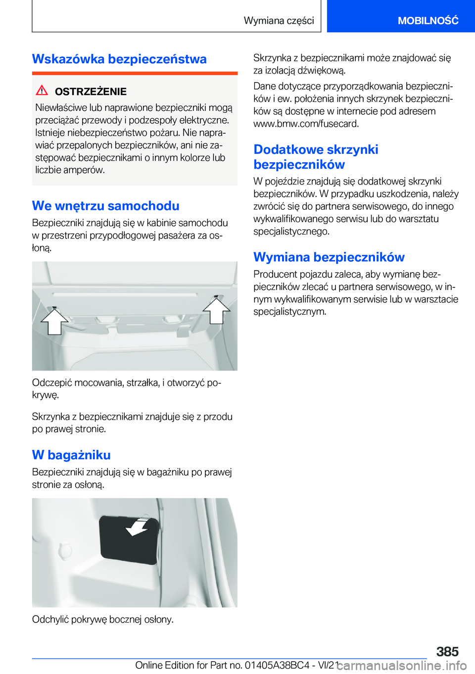 BMW M4 2022  Instrukcja obsługi (in Polish) �W�s�k�a�z�