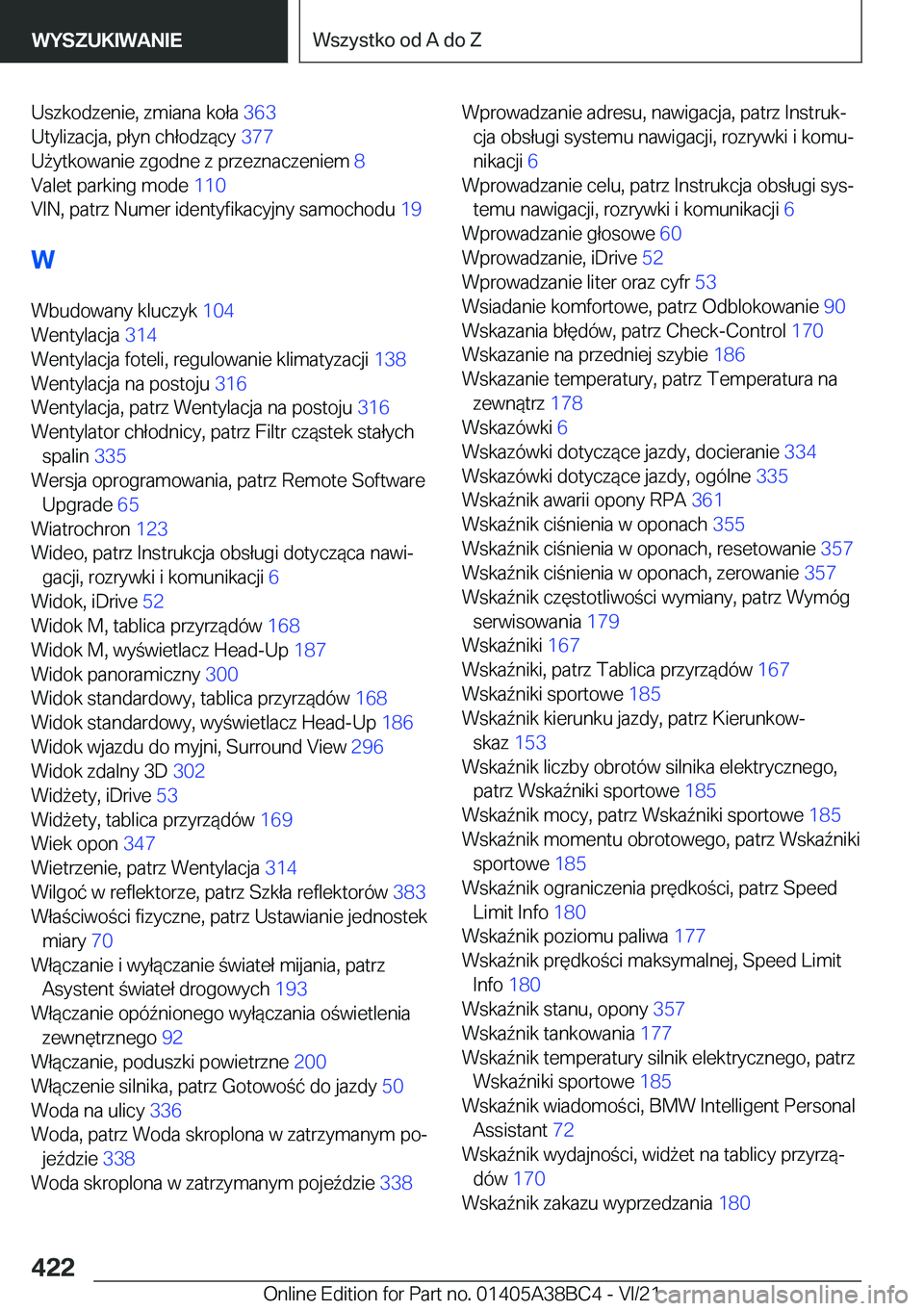 BMW M4 2022  Instrukcja obsługi (in Polish) �U�s�z�k�o�d�z�e�n�i�e�,��z�m�i�a�n�a��k�o�ł�a��3�6�3�
�U�t�y�l�i�z�a�c�j�a�,��p�ł�y�n��c�h�ł�o�d�z�