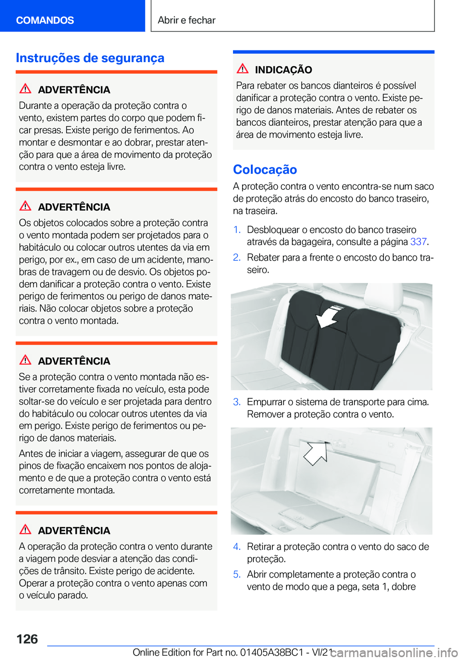 BMW M4 2022  Manual do condutor (in Portuguese) �I�n�s�t�r�u�