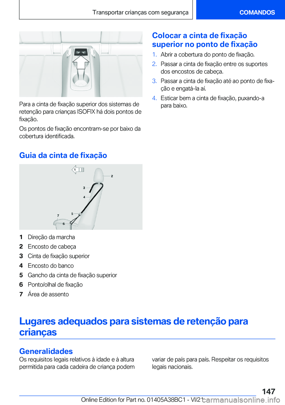 BMW M4 2022  Manual do condutor (in Portuguese) �P�a�r�a��a��c�i�n�t�a��d�e��f�i�x�a�