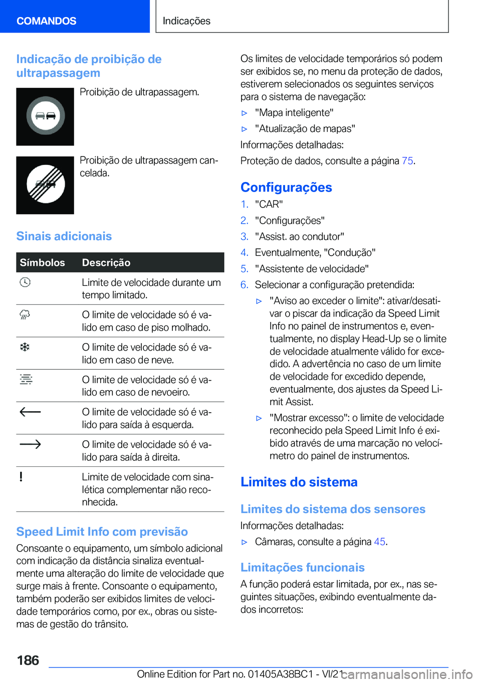 BMW M4 2022  Manual do condutor (in Portuguese) �I�n�d�i�c�a�