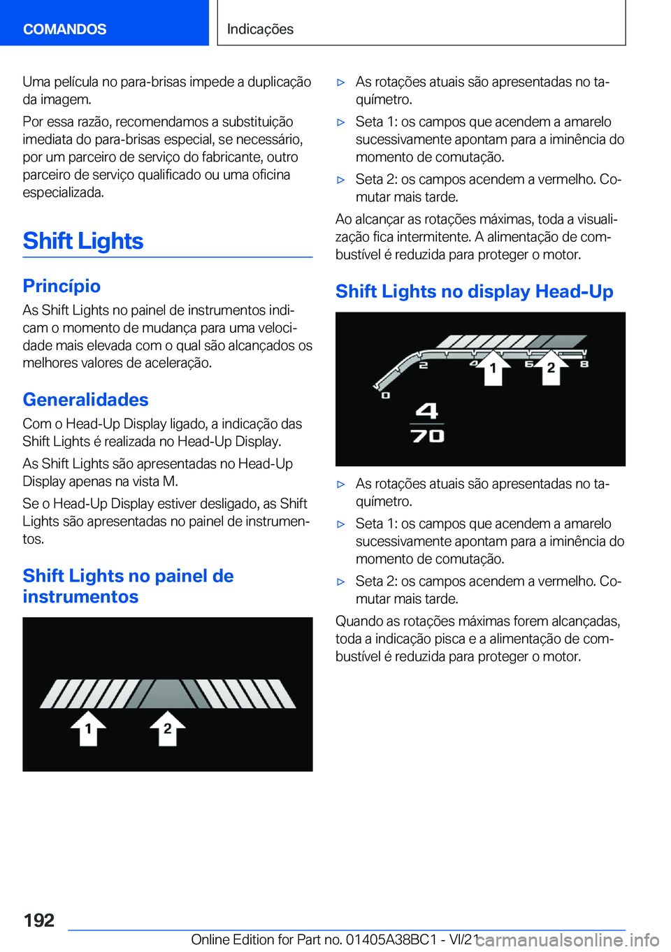 BMW M4 2022  Manual do condutor (in Portuguese) �U�m�a��p�e�l�