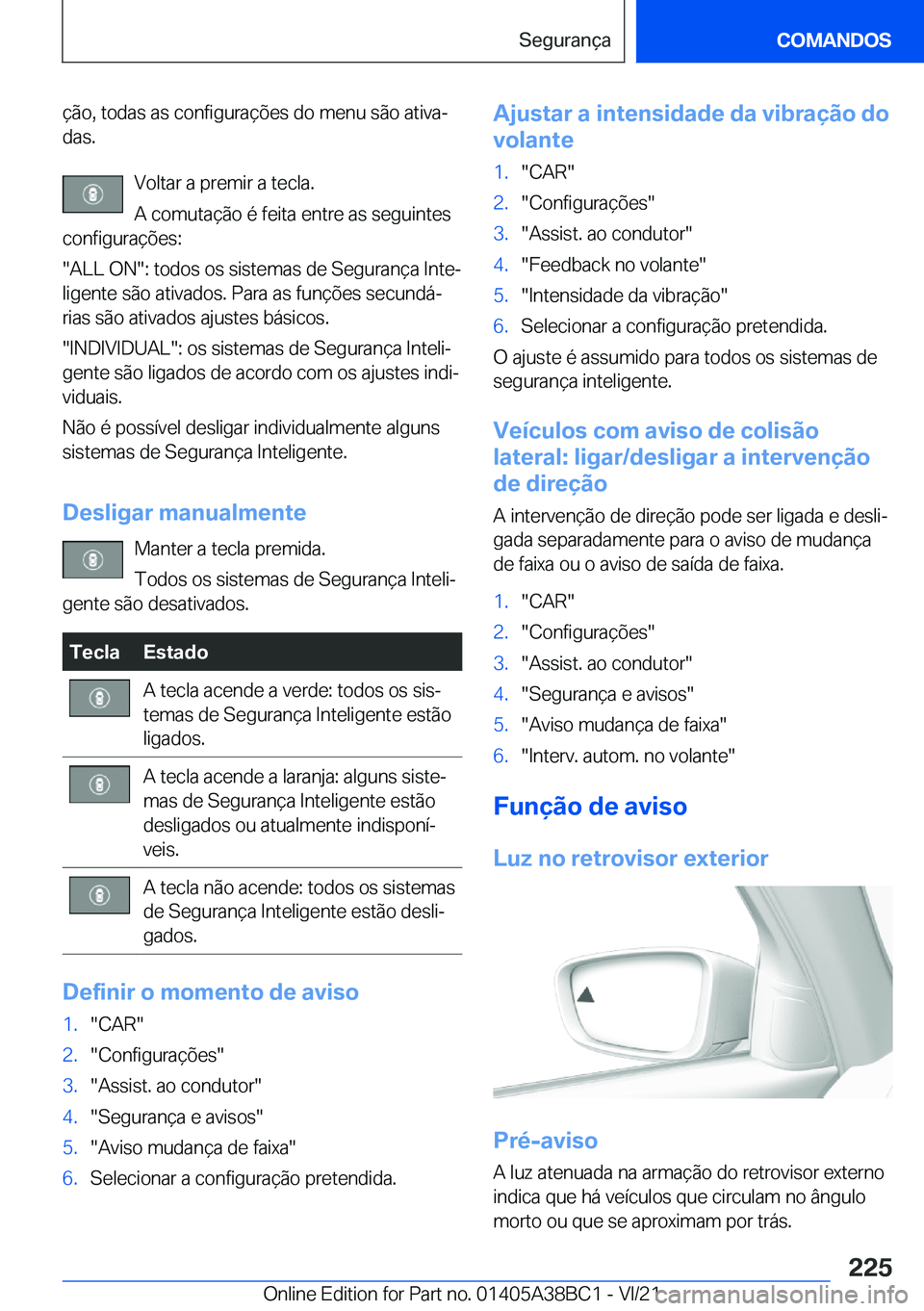 BMW M4 2022  Manual do condutor (in Portuguese) �