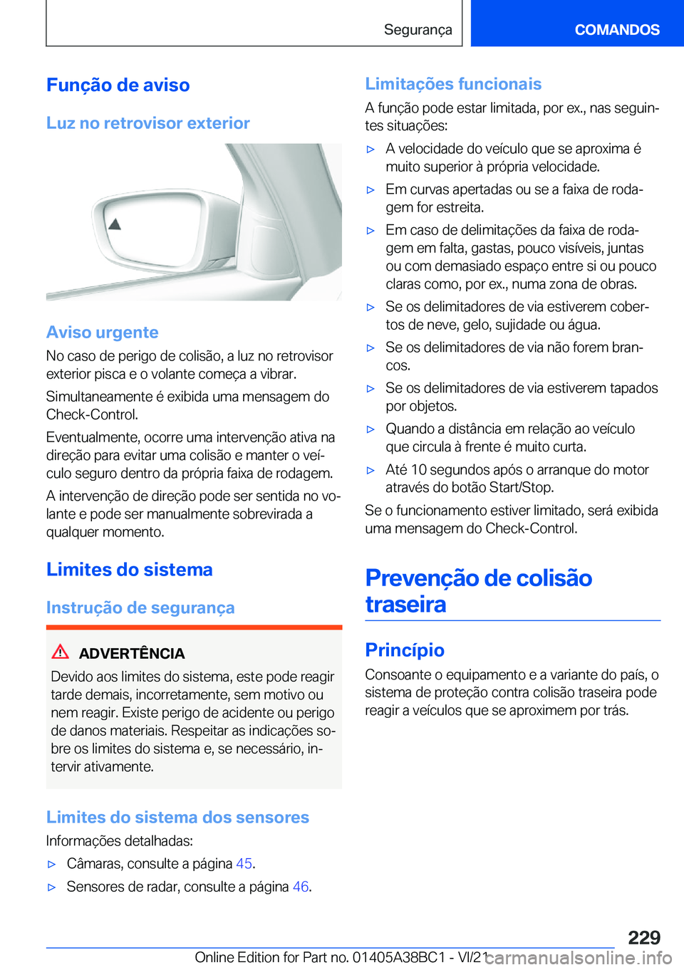 BMW M4 2022  Manual do condutor (in Portuguese) �F�u�n�