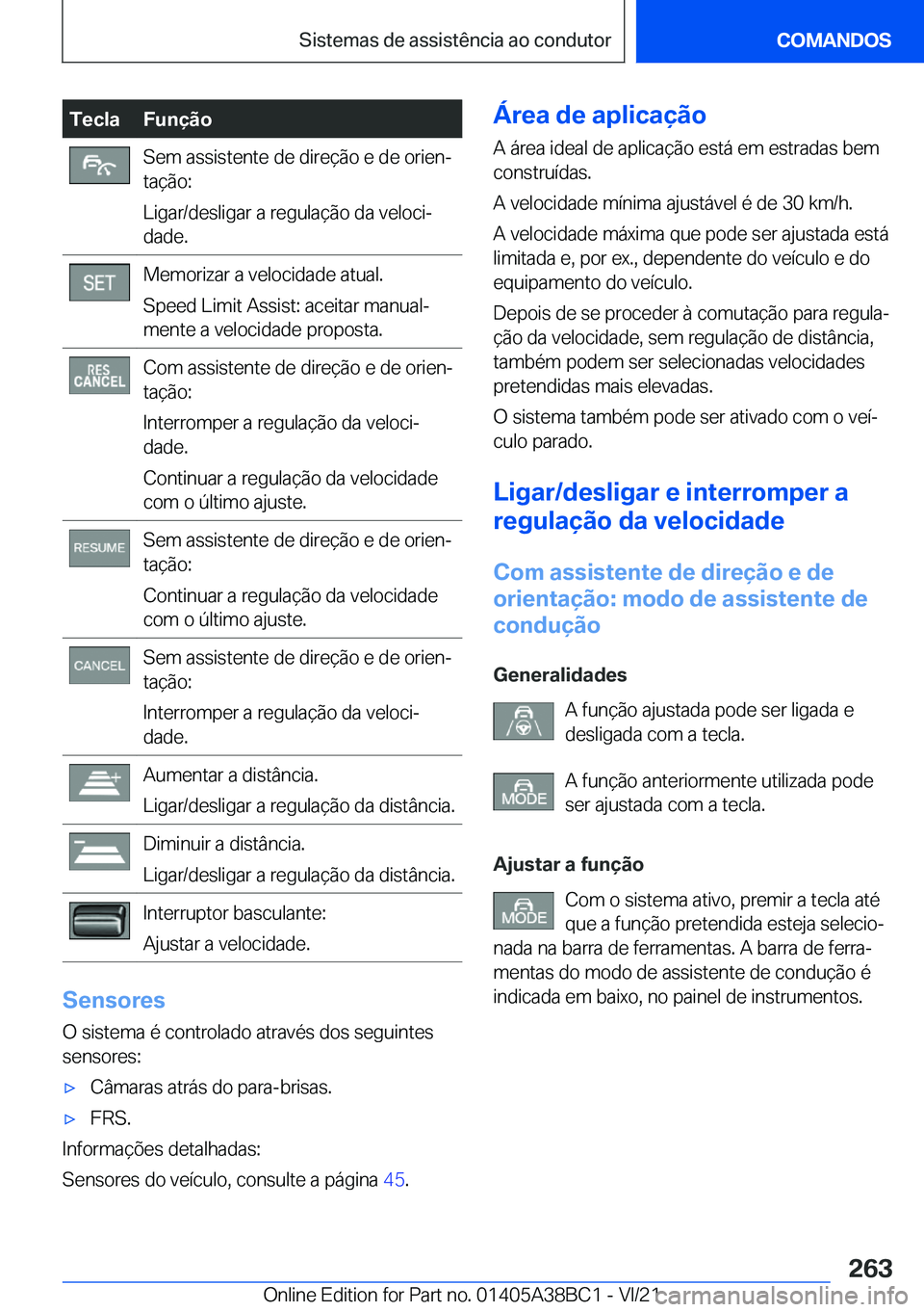 BMW M4 2022  Manual do condutor (in Portuguese) �T�e�c�l�a�F�u�n�
