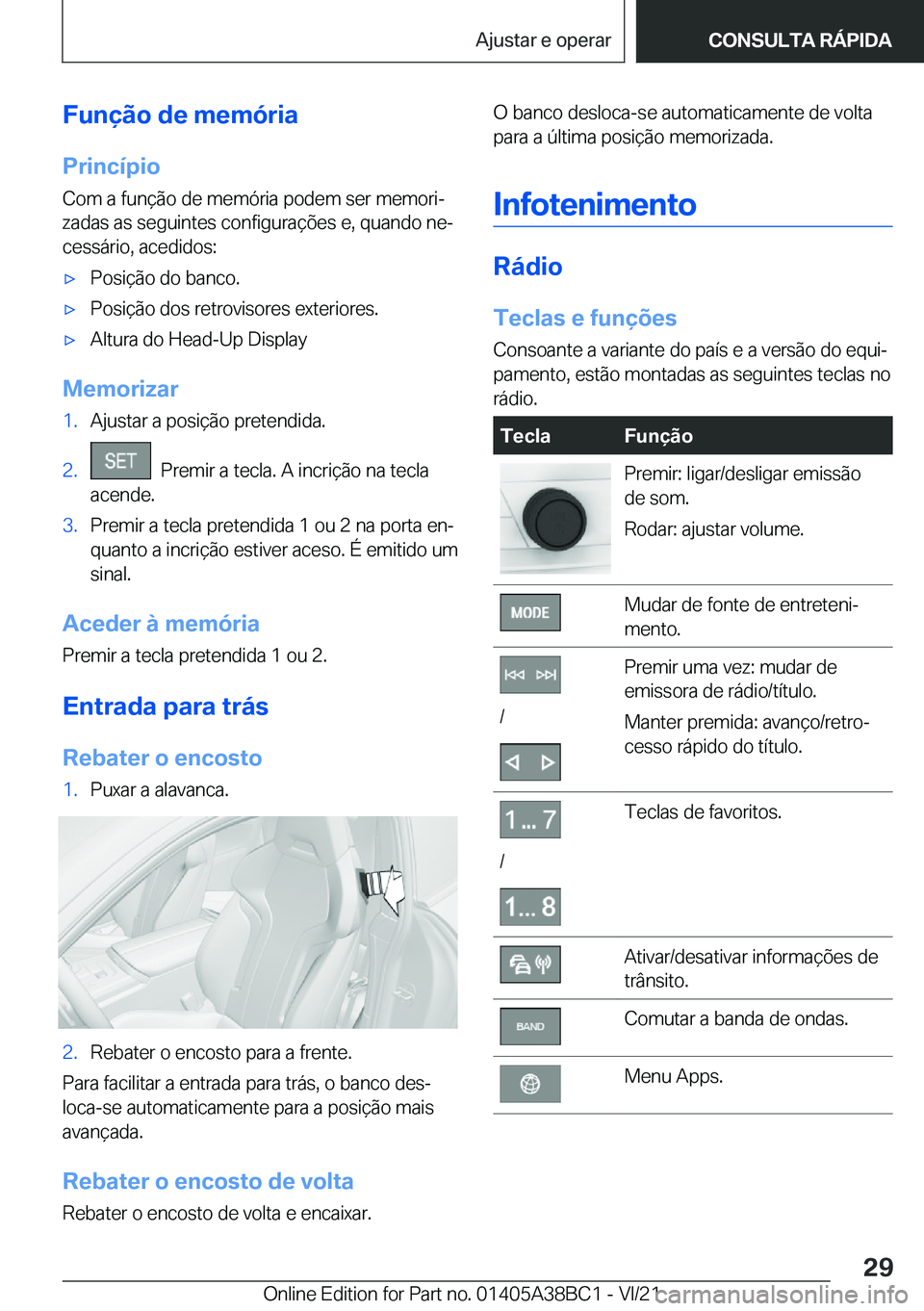 BMW M4 2022  Manual do condutor (in Portuguese) �F�u�n�
