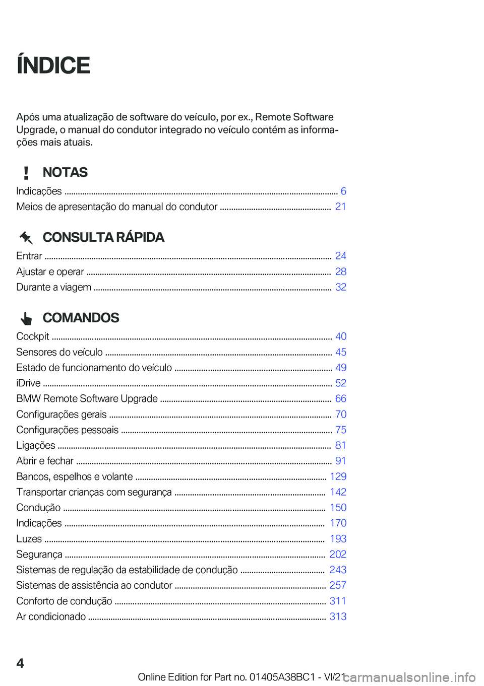 BMW M4 2022  Manual do condutor (in Portuguese) �