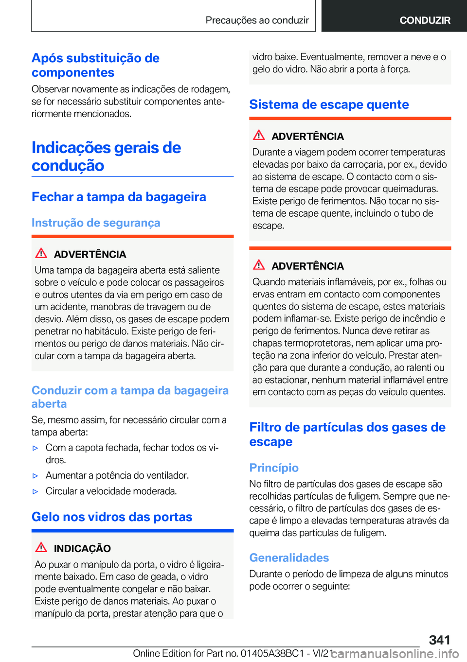 BMW M4 2022  Manual do condutor (in Portuguese) �A�p�