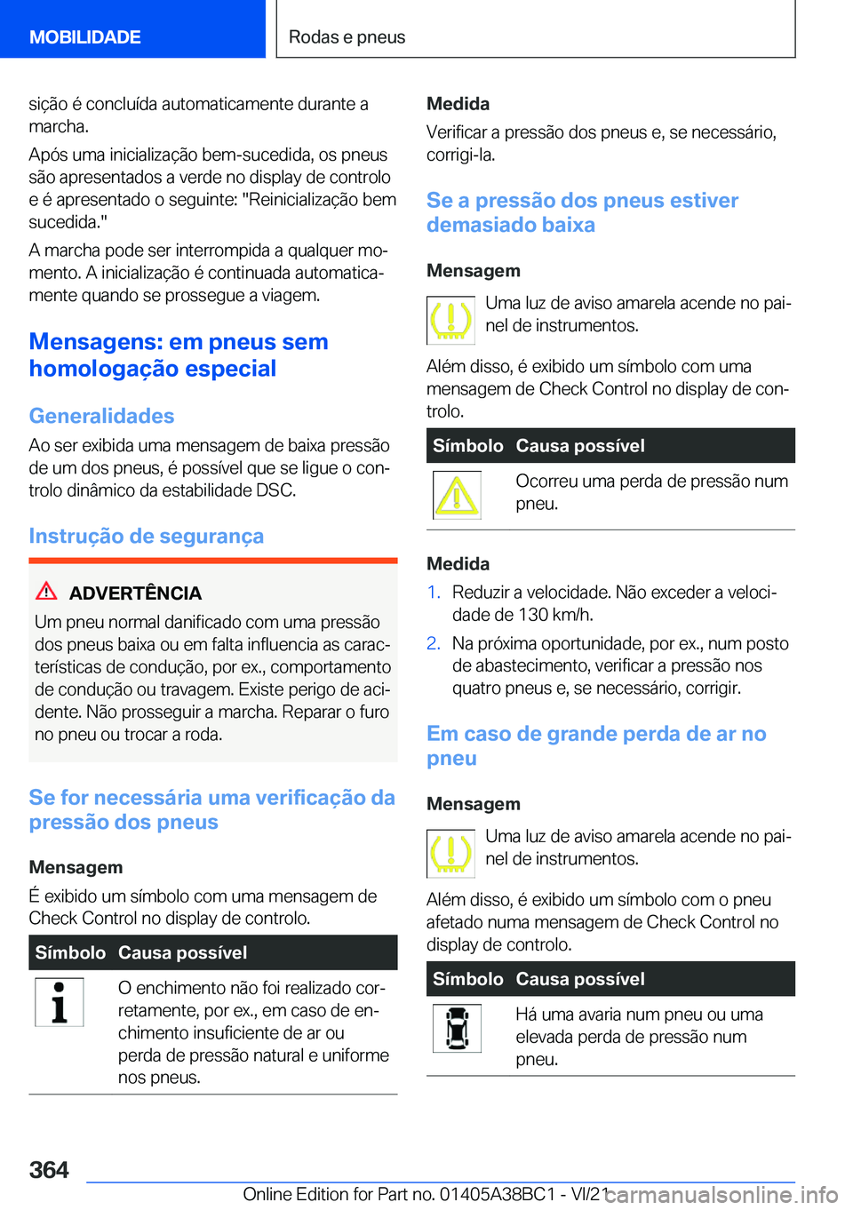 BMW M4 2022  Manual do condutor (in Portuguese) �s�i�