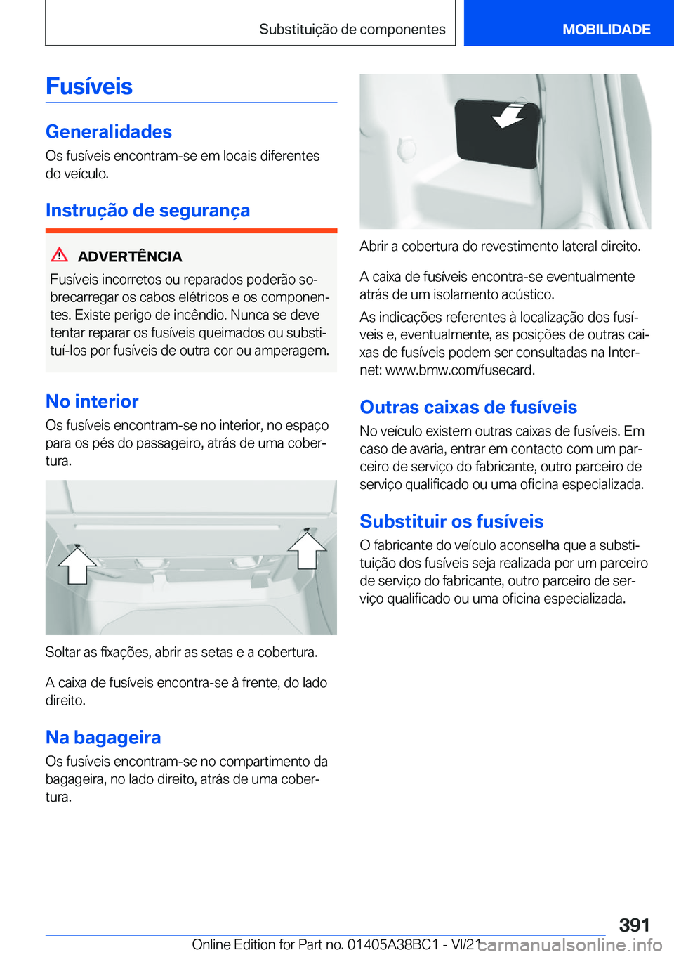 BMW M4 2022  Manual do condutor (in Portuguese) �F�u�s�