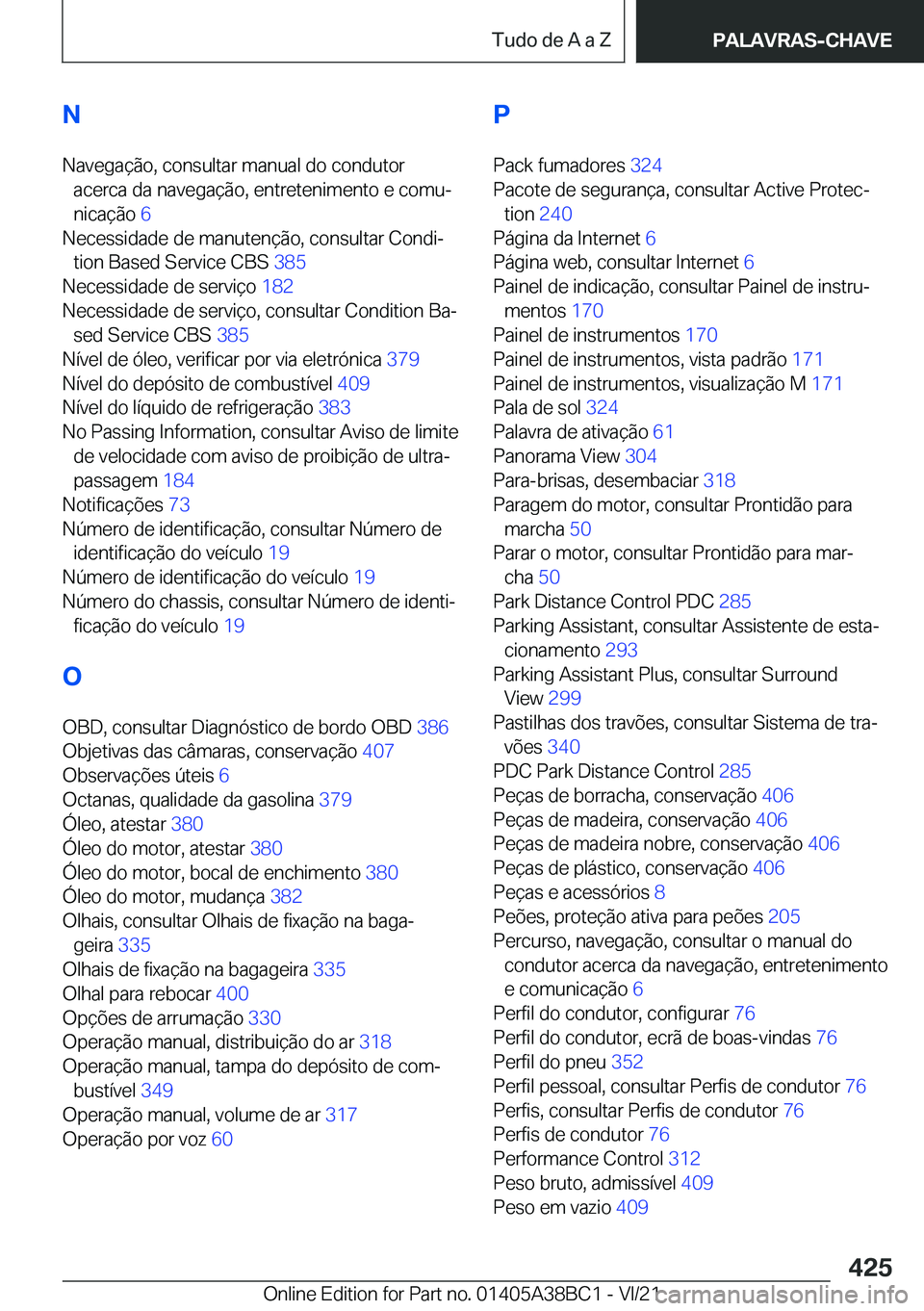 BMW M4 2022  Manual do condutor (in Portuguese) �N�N�a�v�e�g�a�
