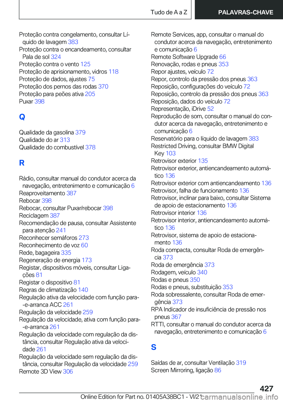 BMW M4 2022  Manual do condutor (in Portuguese) �P�r�o�t�e�