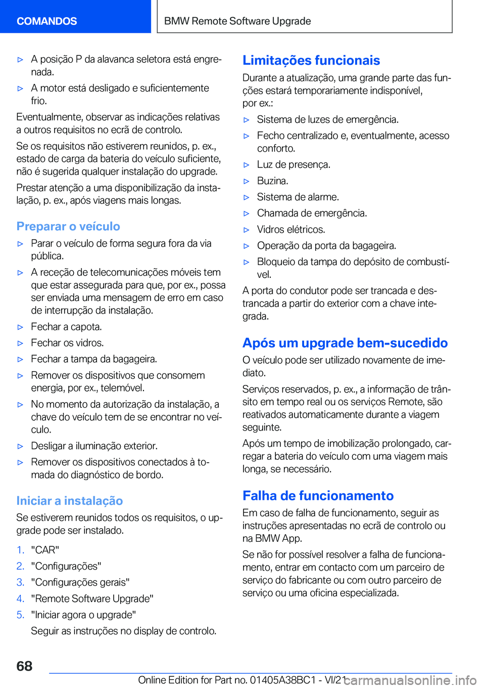 BMW M4 2022  Manual do condutor (in Portuguese) 'x�A��p�o�s�i�