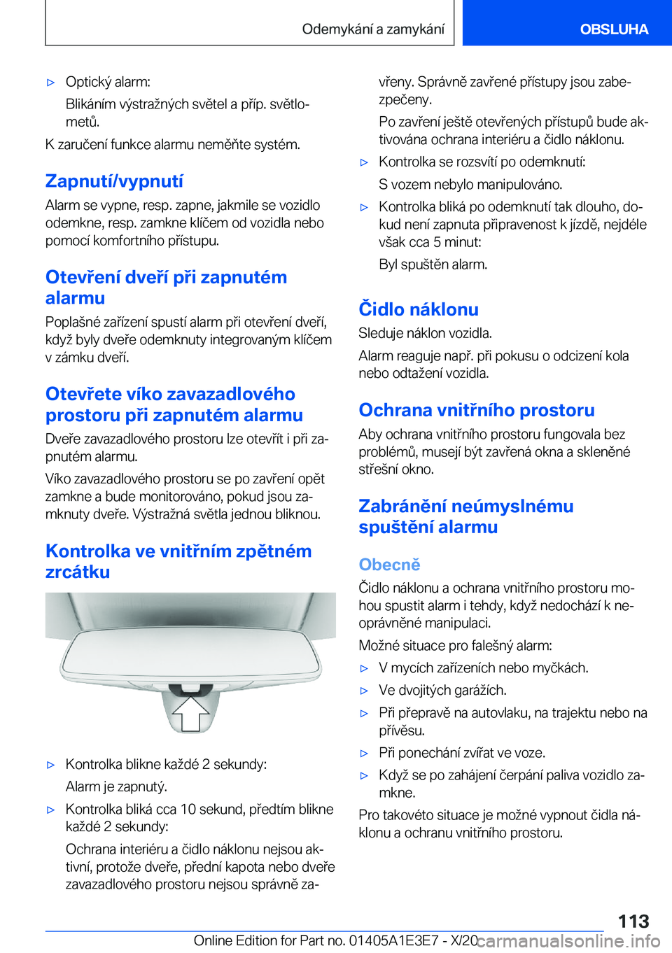 BMW M4 2021  Návod na použití (in Czech) 'x�O�p�t�i�c�k�ý��a�l�a�r�m�:
�B�l�i�k�