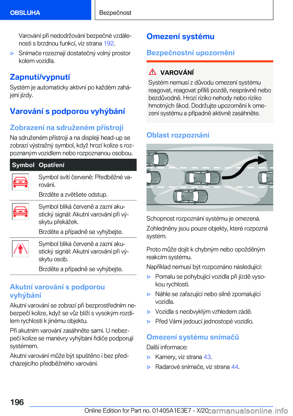 BMW M4 2021  Návod na použití (in Czech) �V�a�r�o�v�