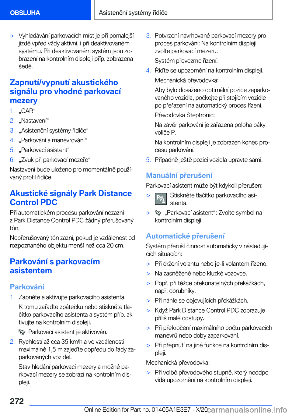 BMW M4 2021  Návod na použití (in Czech) 'x�V�y�h�l�e�d�